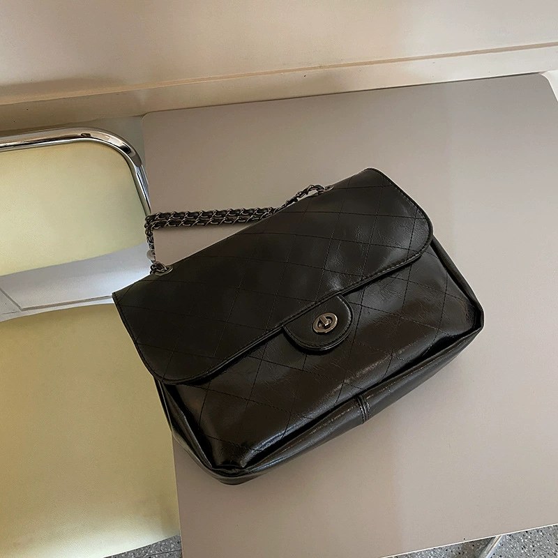 PU Leather Quilted Chain Bag view 4