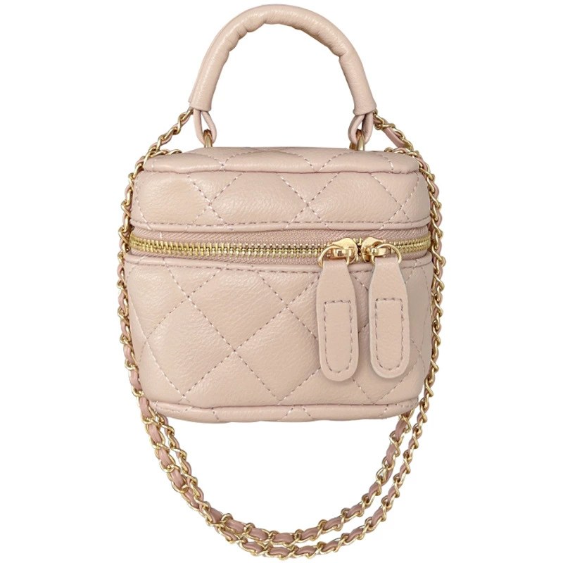 Red PU Leather Quilted Chain Bag view 5
