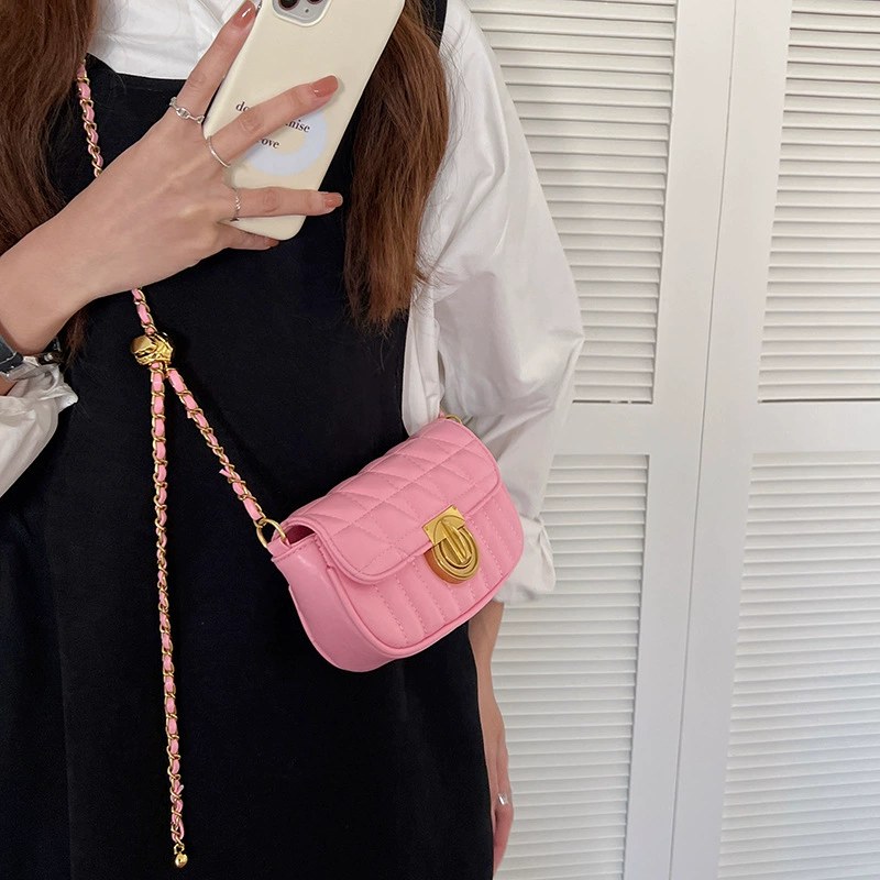 PU Leather Quilted Chain Bag view 2