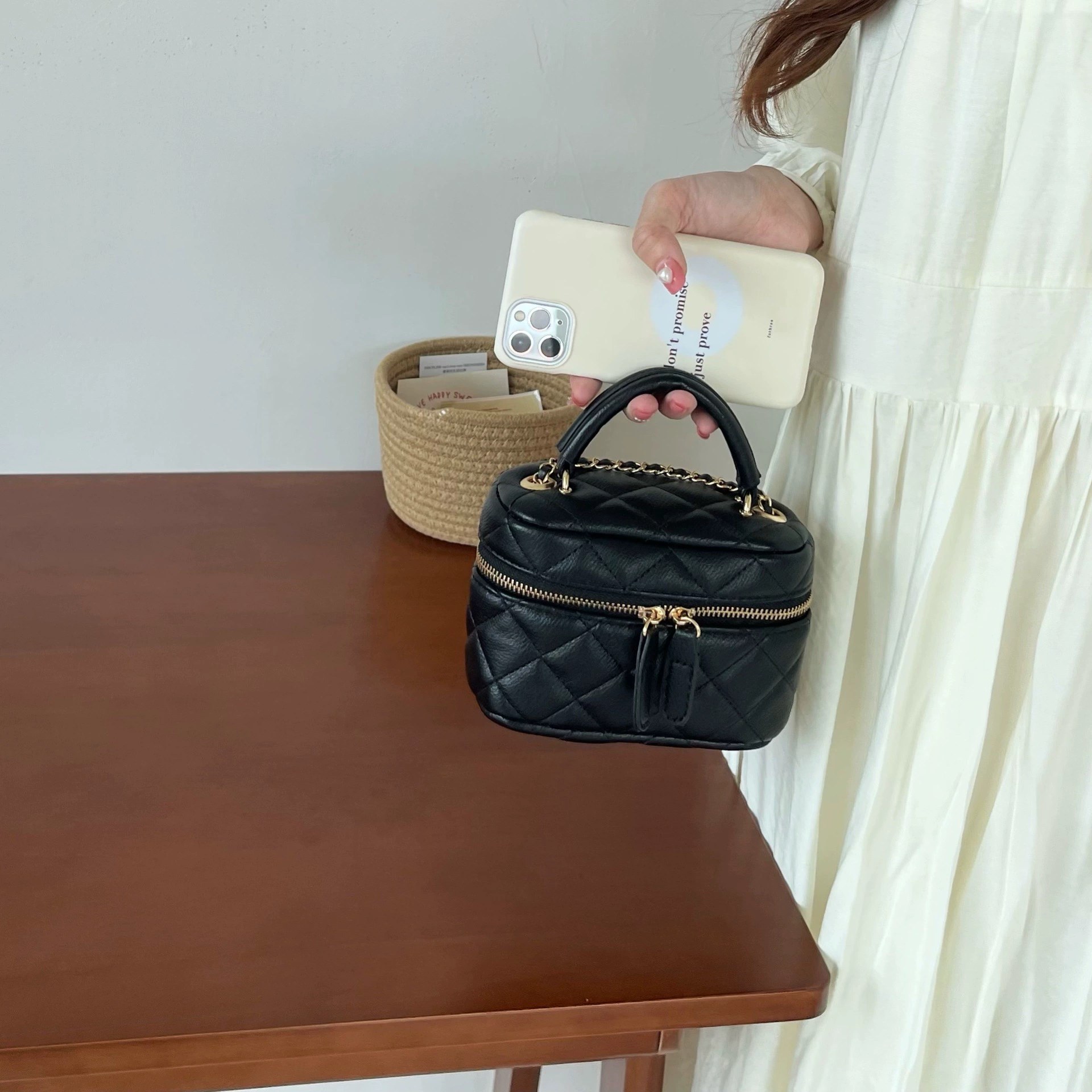 PU Leather Quilted Chain Bag view 5