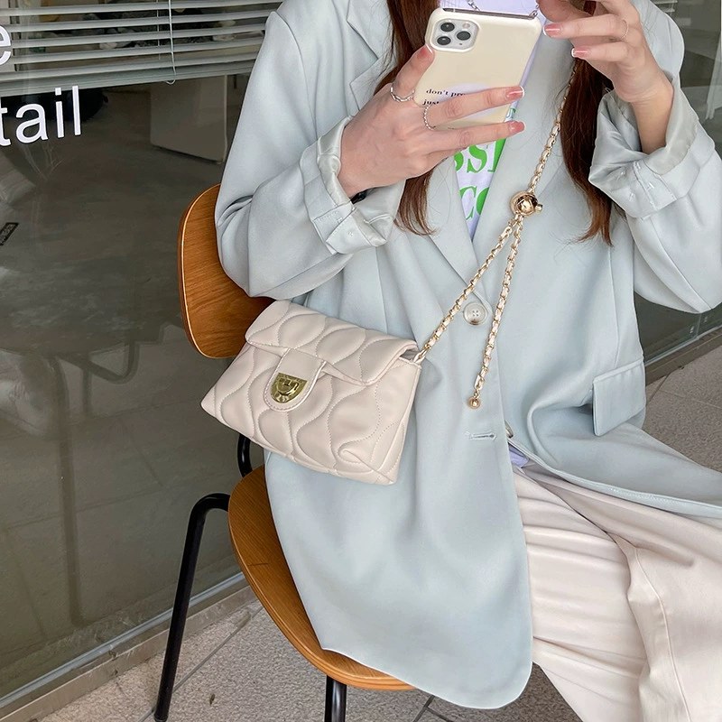 PU Leather Quilted Chain Bag view 2