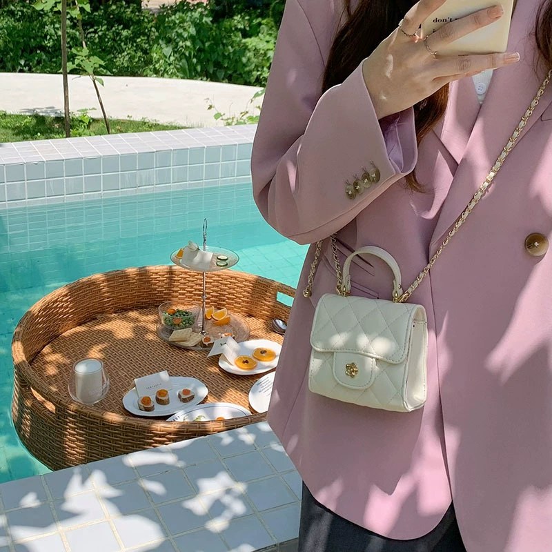 PU Leather Quilted Chain Bag view 3