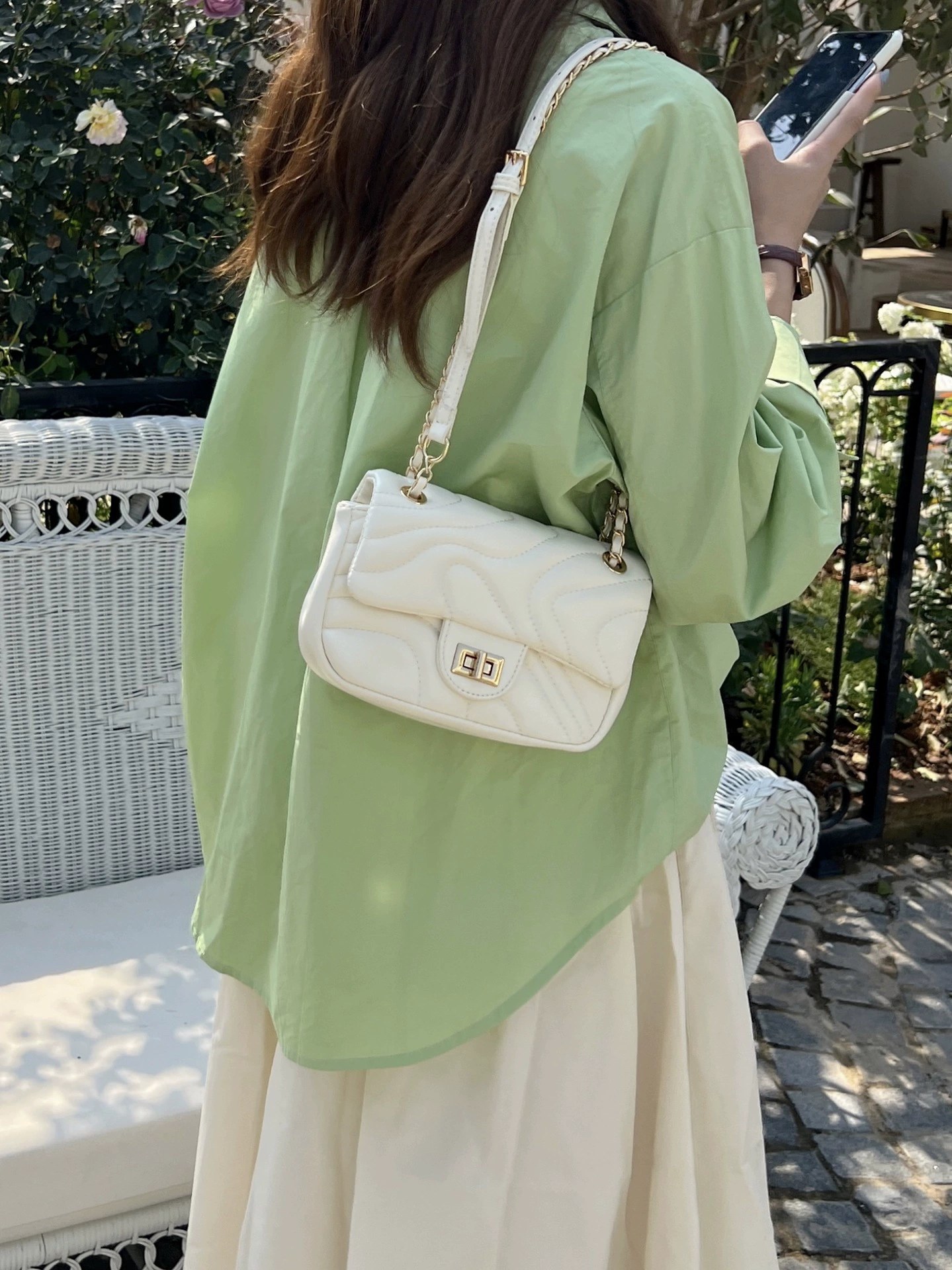 PU Leather Quilted Chain Bag view 4