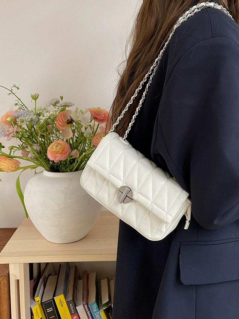 PU Leather Quilted Chain Bag view 2