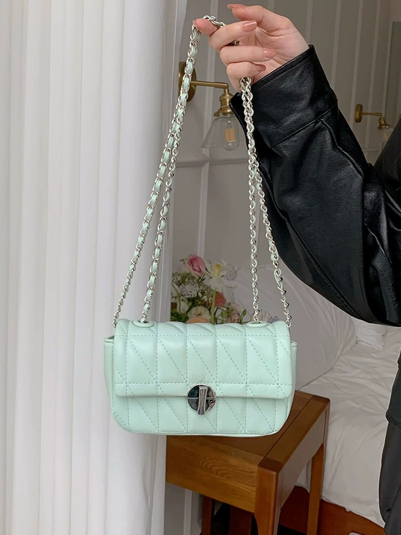 PU Leather Quilted Chain Bag view 3