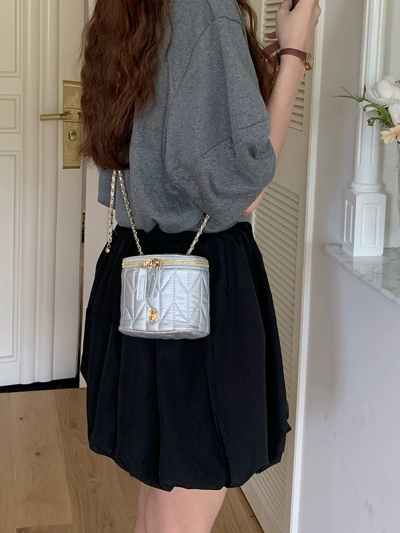 PU Leather Quilted Chain Bag view 2