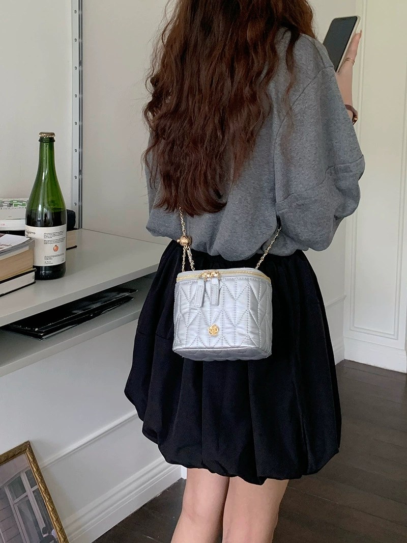 PU Leather Quilted Chain Bag view 2