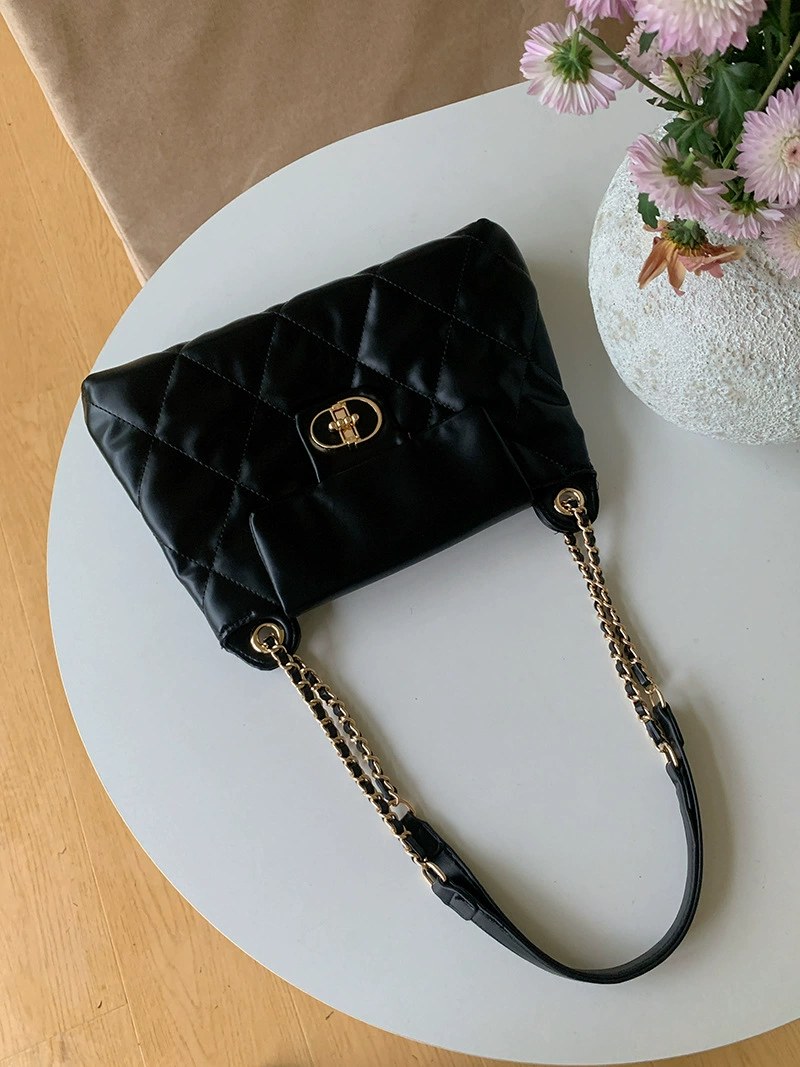 PU Leather Quilted Chain Bag view 3