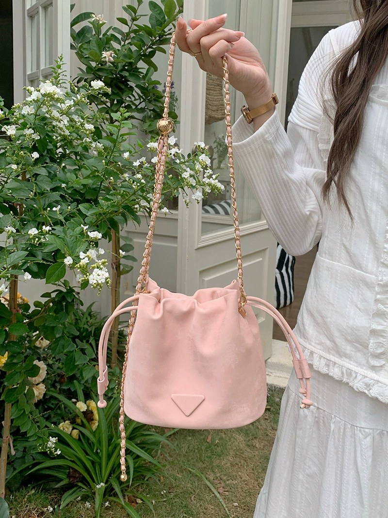 Beige PU Leather Quilted Chain Bag view 2