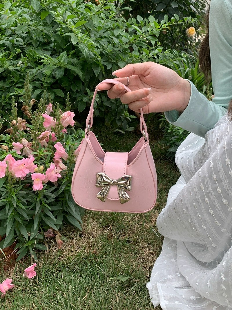 Red PU Leather Quilted Chain Bag view 4