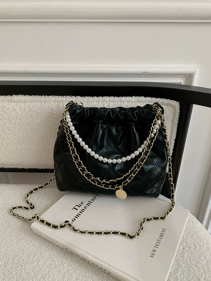 PU Leather Quilted Chain Bag view 3