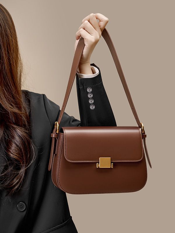 Slouchy Hobo Shoulder — Brown view 3