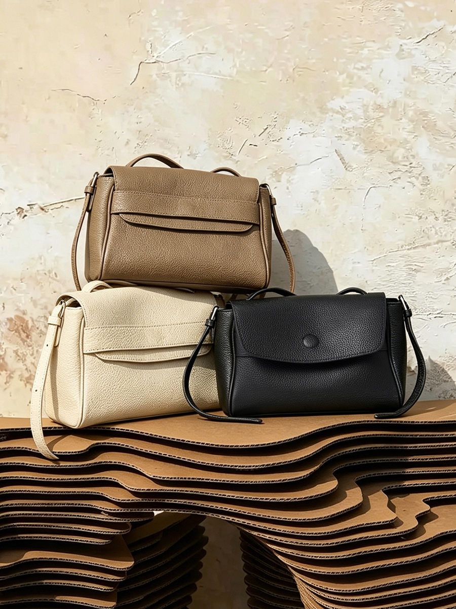 Soft Cowhide Tofu Shoulder Bag — Commute Underarm view 4