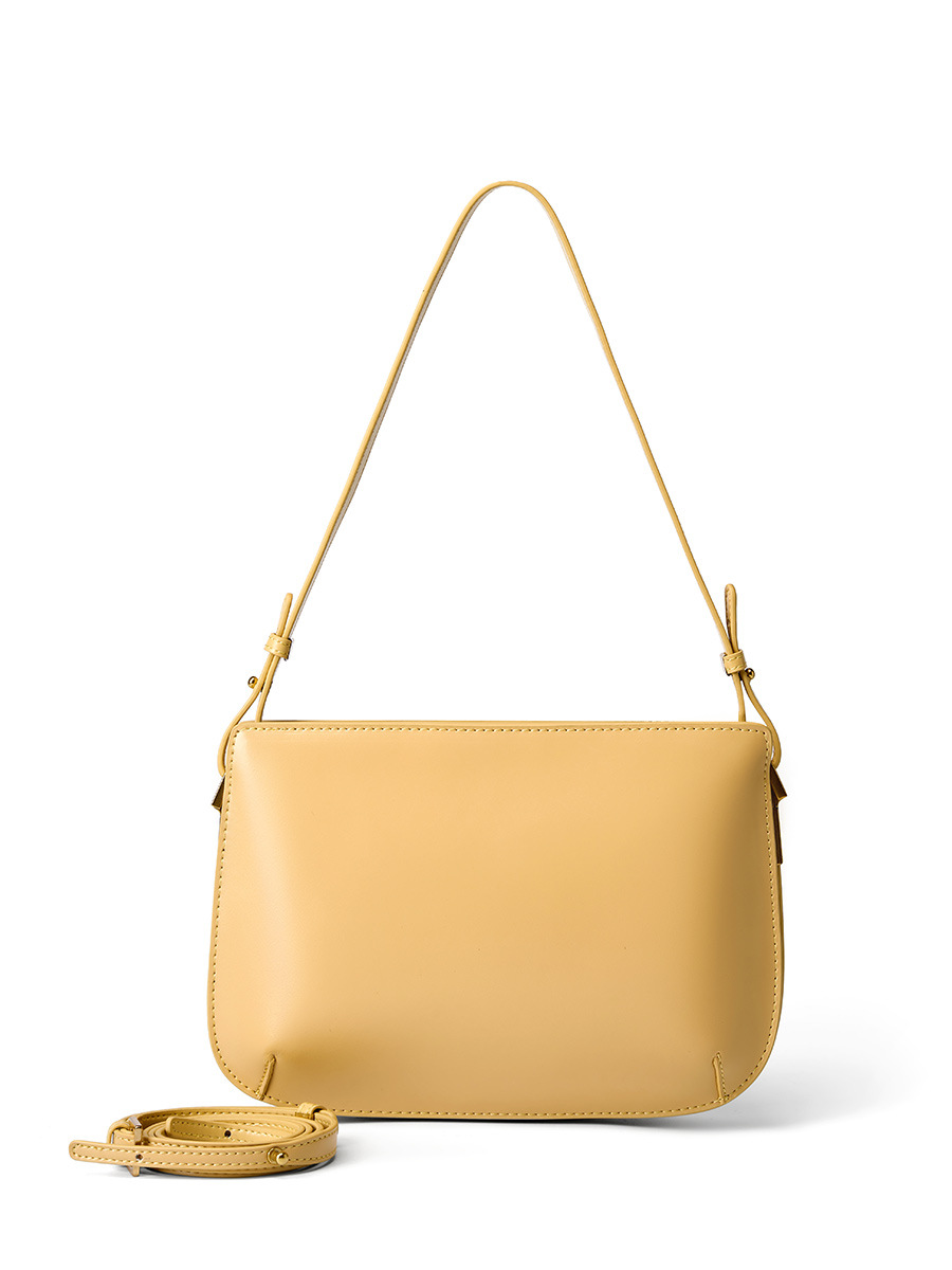 Premium Cowhide Underarm Shoulder Bag — Refined Two-Colour view 5