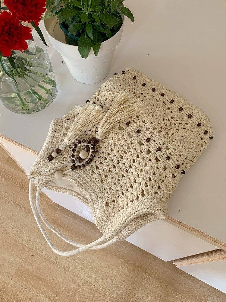 Woven Synthetic Shoulder Bag view 5