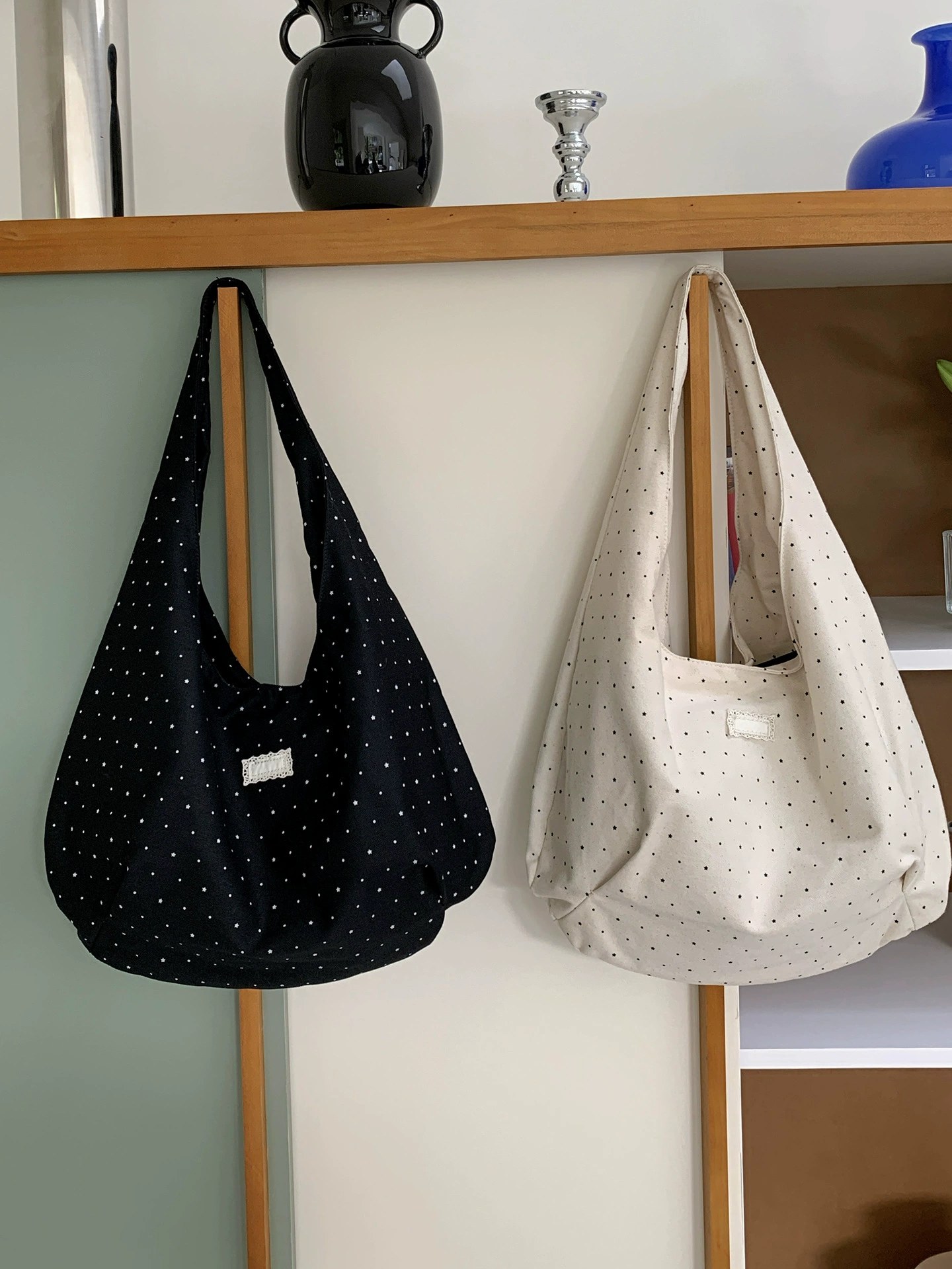 Cotton Canvas Shoulder Bag view 5