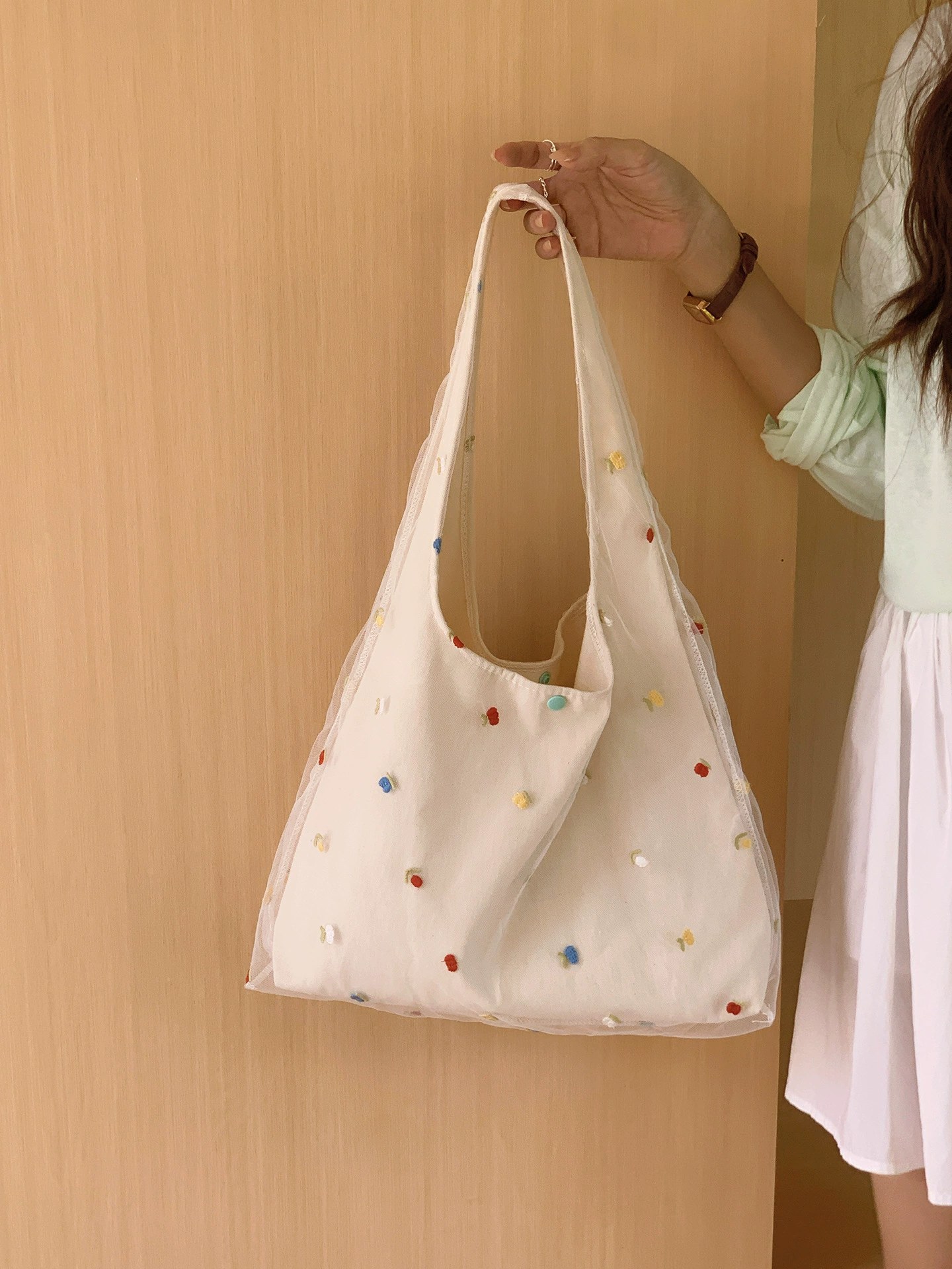 Cotton Canvas Shoulder Bag view 2