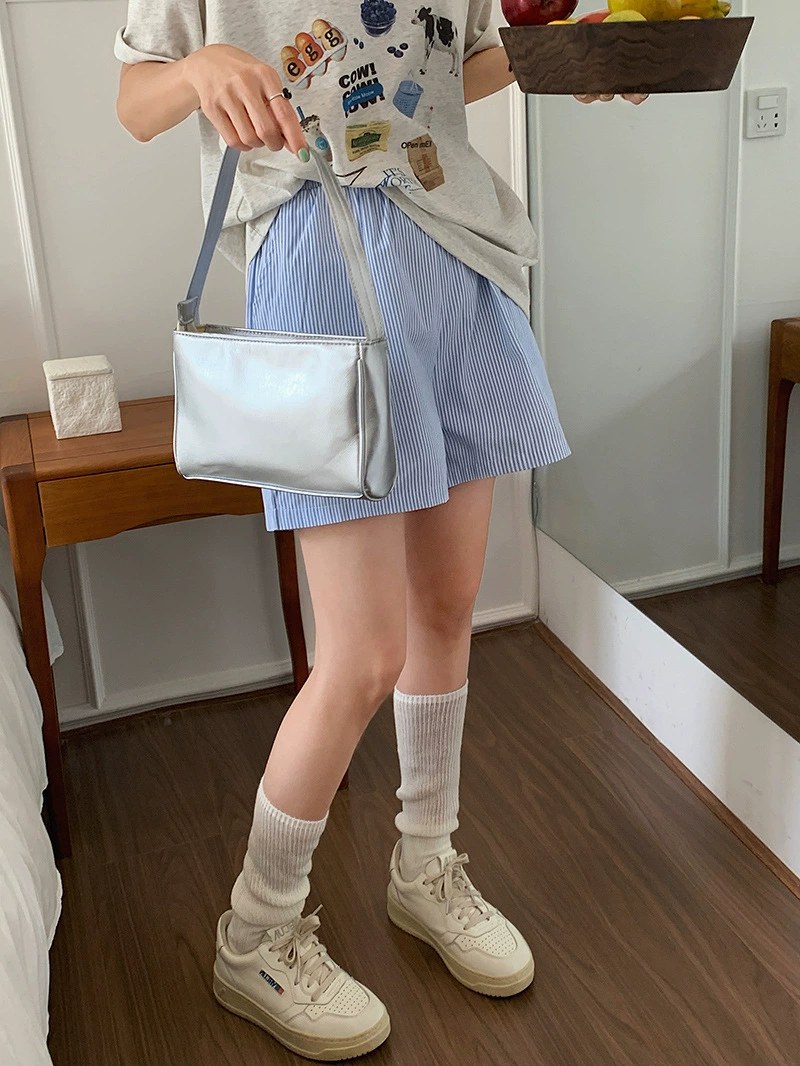 Silver PU Leather Shoulder Bag view 3