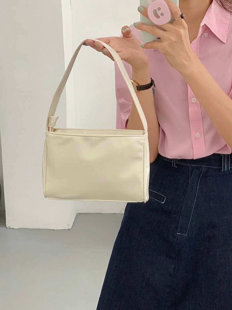Silver PU Leather Shoulder Bag view 5