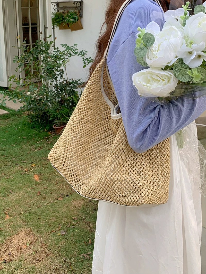 Woven Synthetic Shoulder Bag view 2