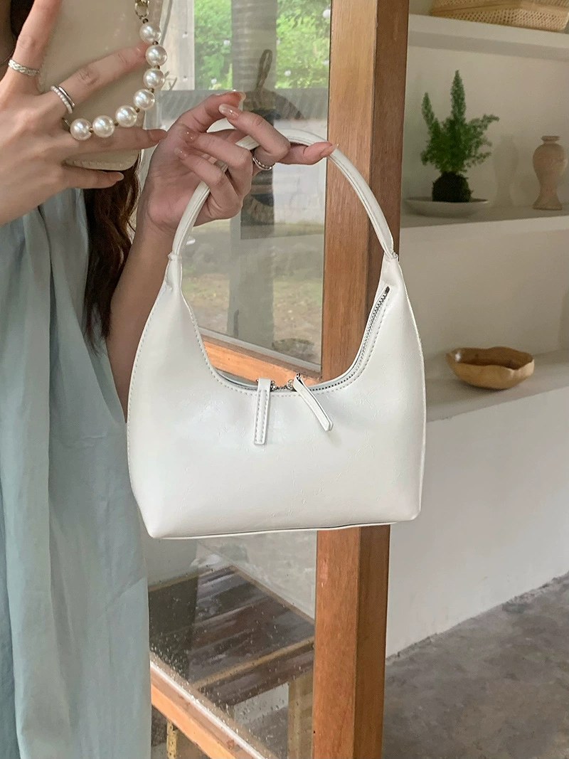 Silver PU Leather Shoulder Bag view 4