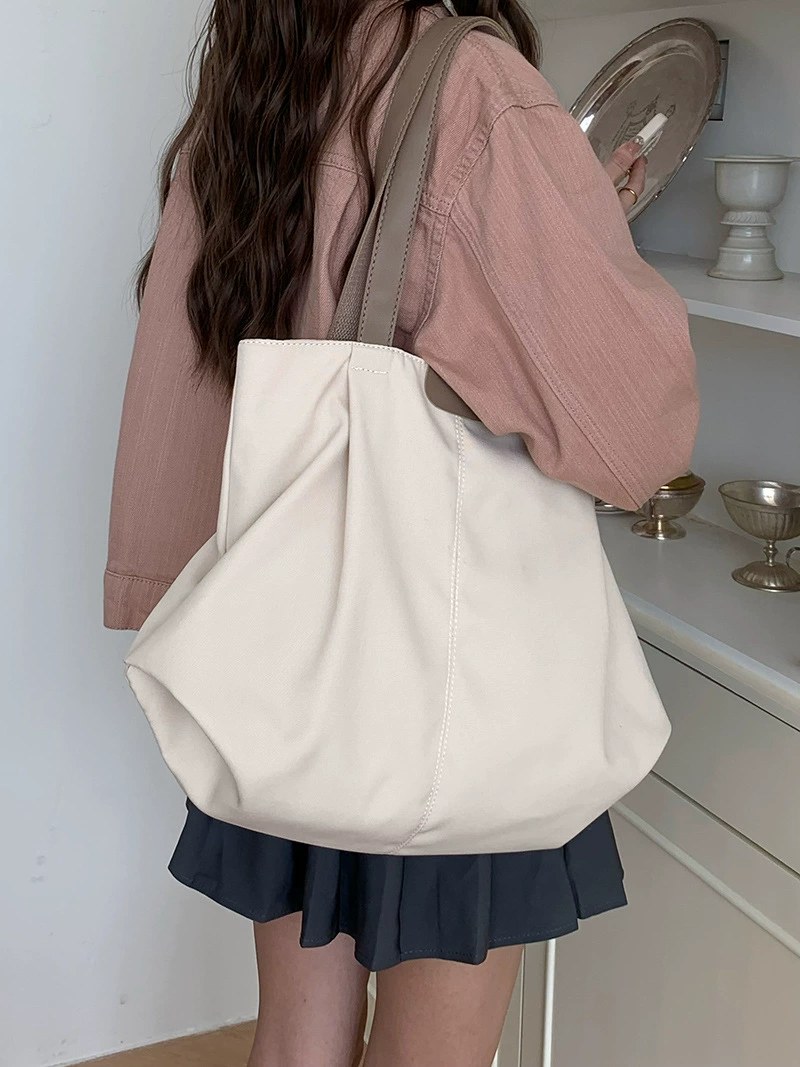 Cotton Canvas Shoulder Bag view 4