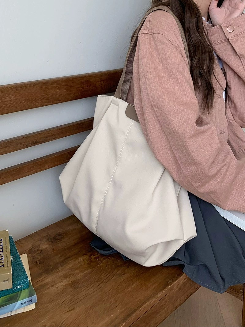Cotton Canvas Shoulder Bag view 5