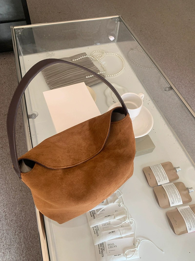 Matte PU Leather Shoulder Bag view 4