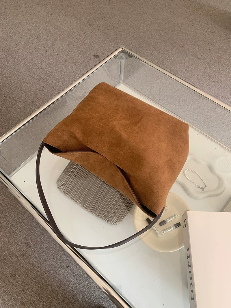 Matte PU Leather Shoulder Bag view 5
