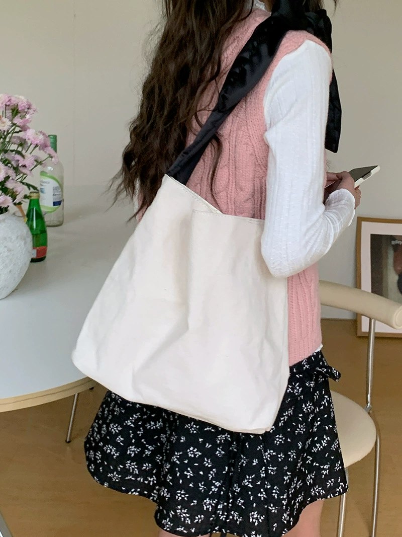 Cotton Canvas Shoulder Bag view 2