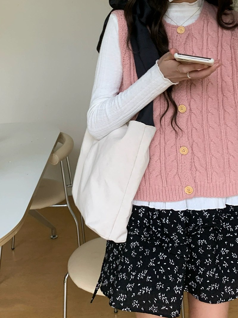 Cotton Canvas Shoulder Bag view 5