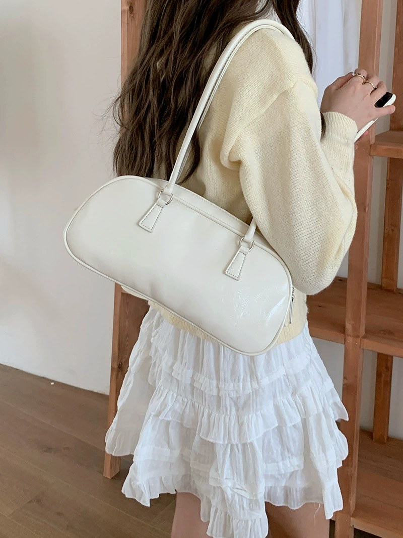 Silver PU Leather Shoulder Bag view 5