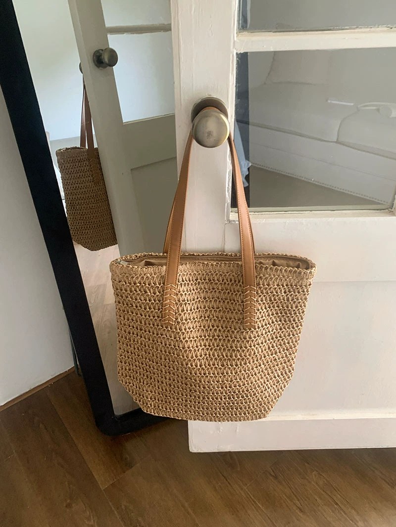 Woven Synthetic Shoulder Bag view 4