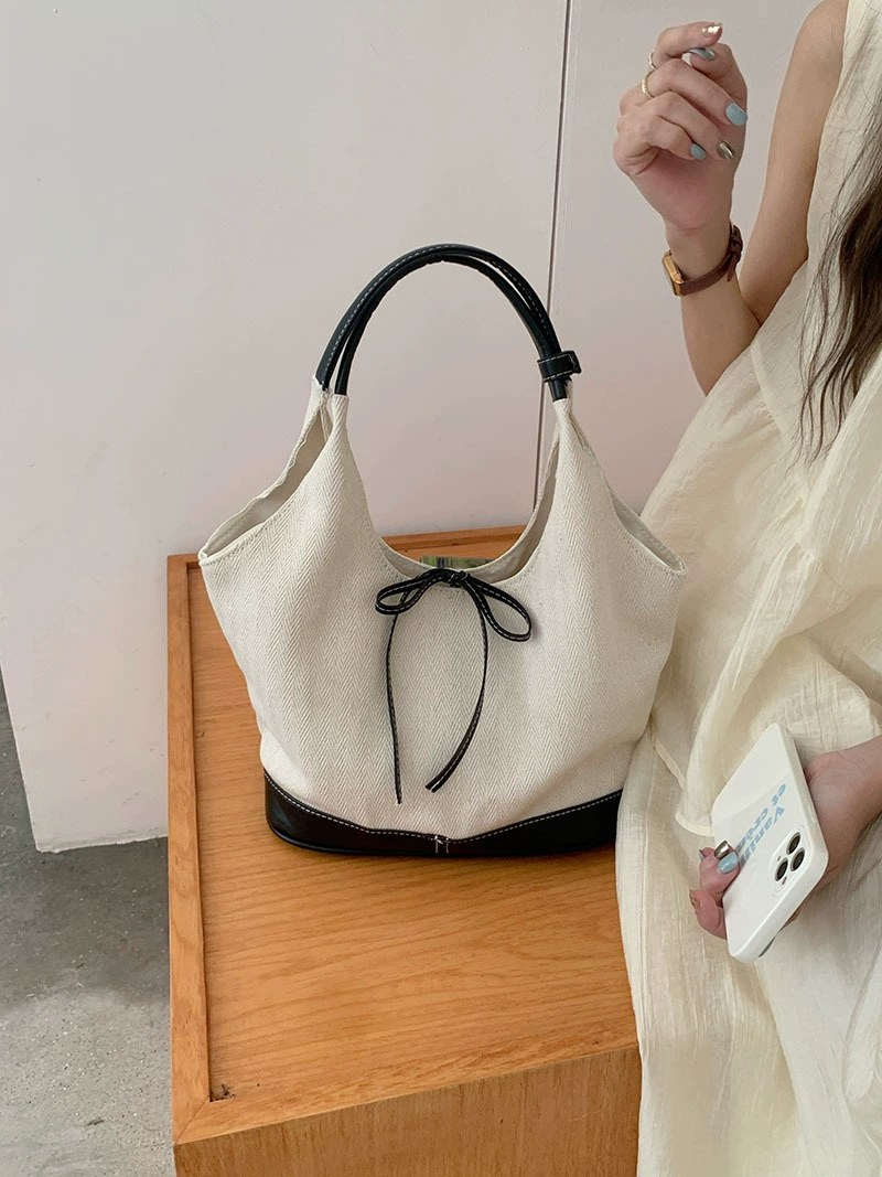 Cotton Canvas Shoulder Bag view 4