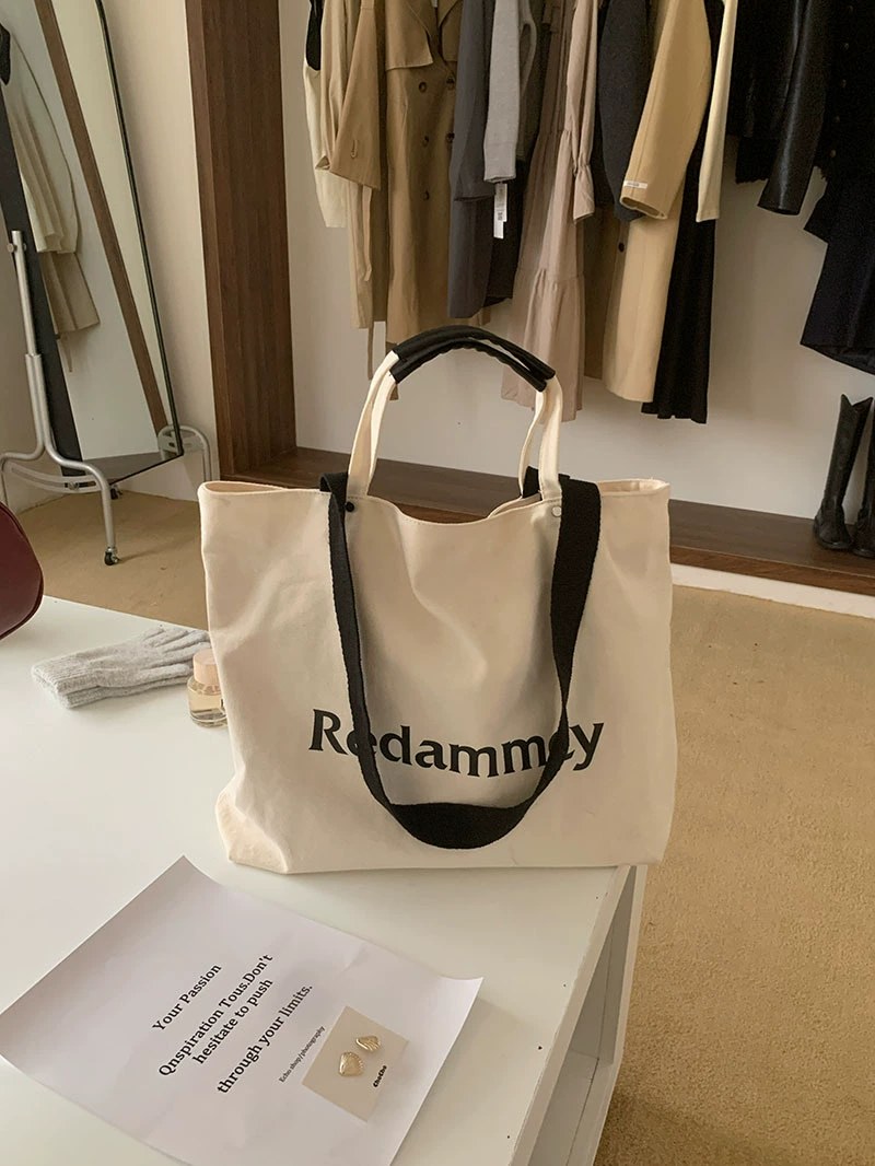 Cotton Canvas Shoulder Bag view 3