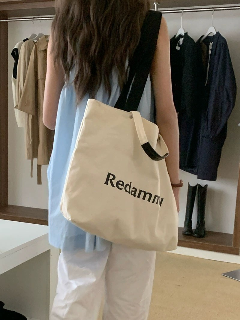 Cotton Canvas Shoulder Bag view 4