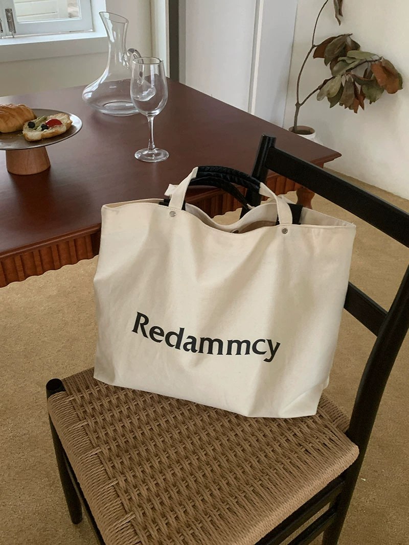 Cotton Canvas Shoulder Bag view 5