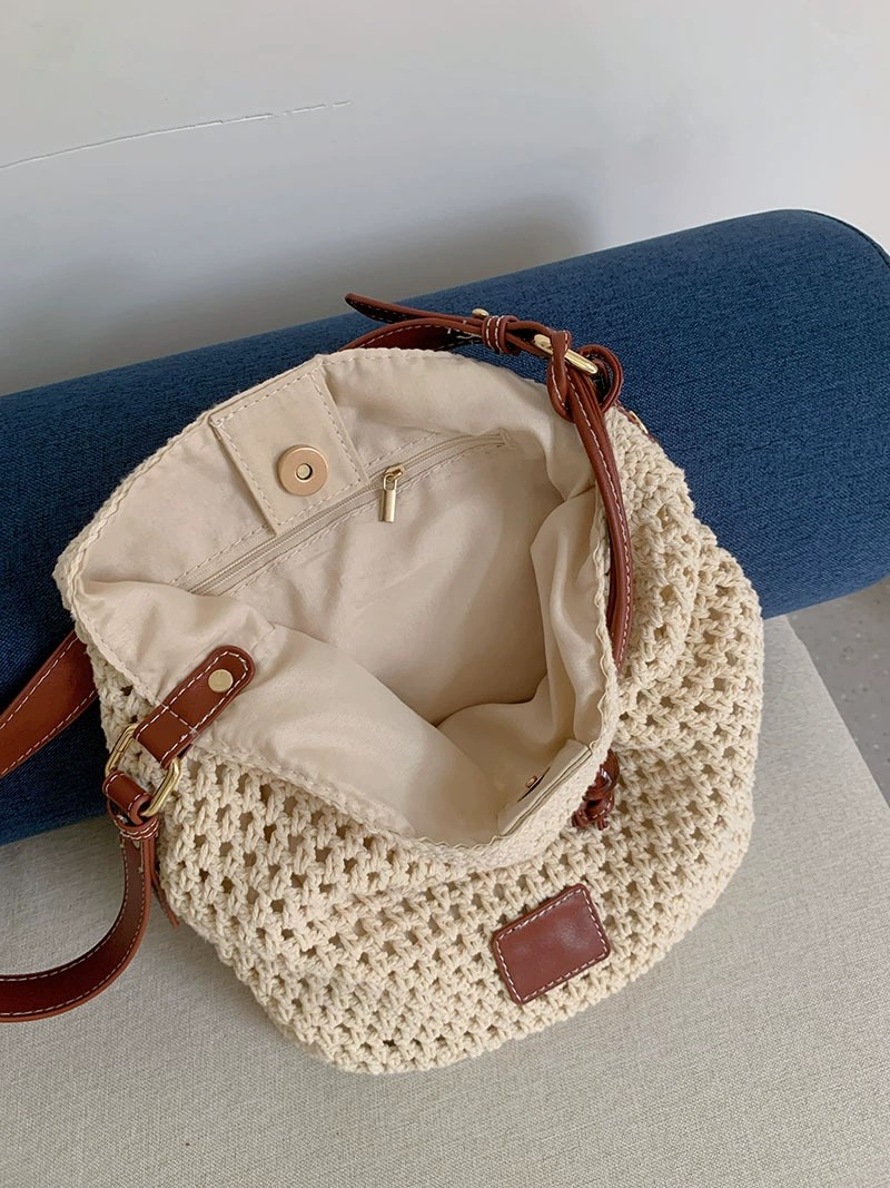 Woven Synthetic Shoulder Bag view 2