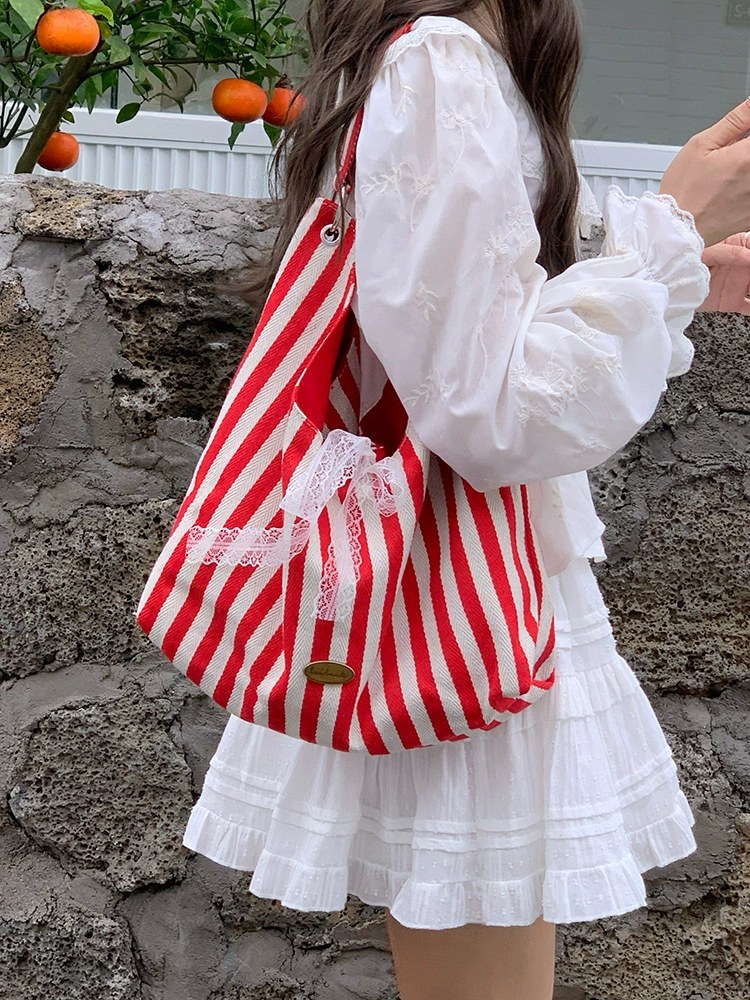 Cotton Canvas Shoulder Bag view 3