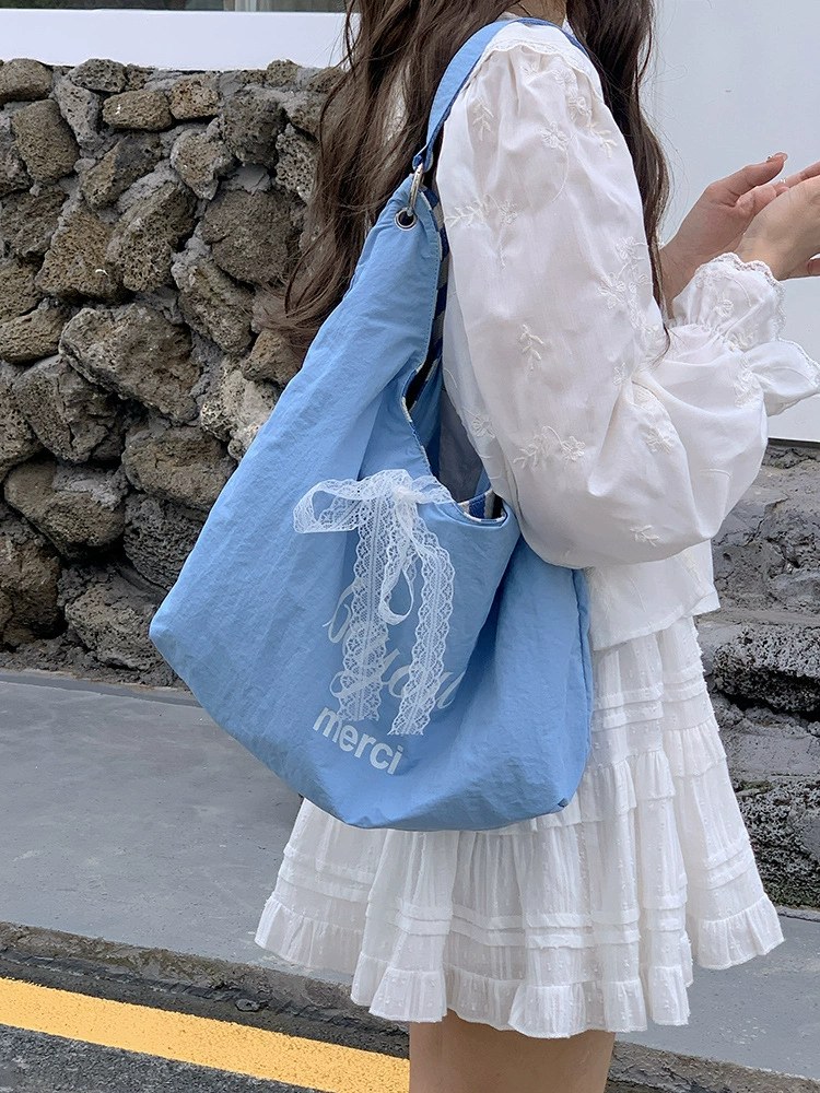 Cotton Canvas Shoulder Bag view 4