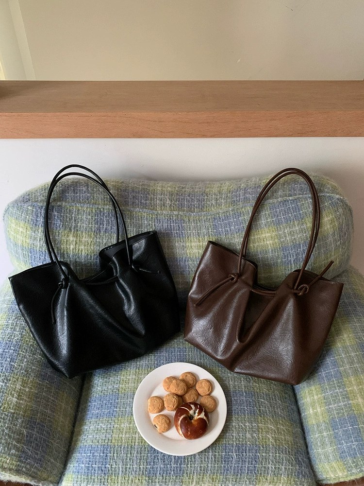 Brown PU Leather Shoulder Bag view 3