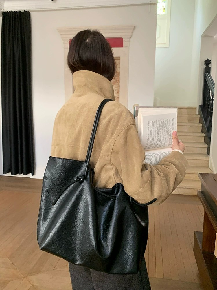 Brown PU Leather Shoulder Bag view 4