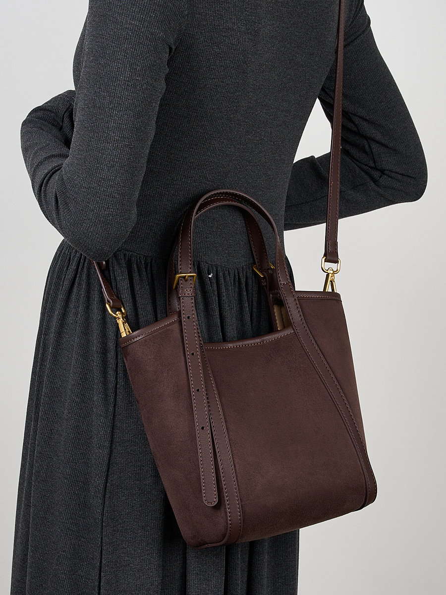 Soft Pebbled Leather Tote — Work Carry view 4