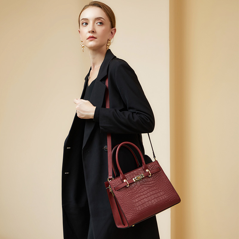 YY-TOT-006 slouchy hobo tote bag in chocolate — wholesale soft leather tote YANYAN