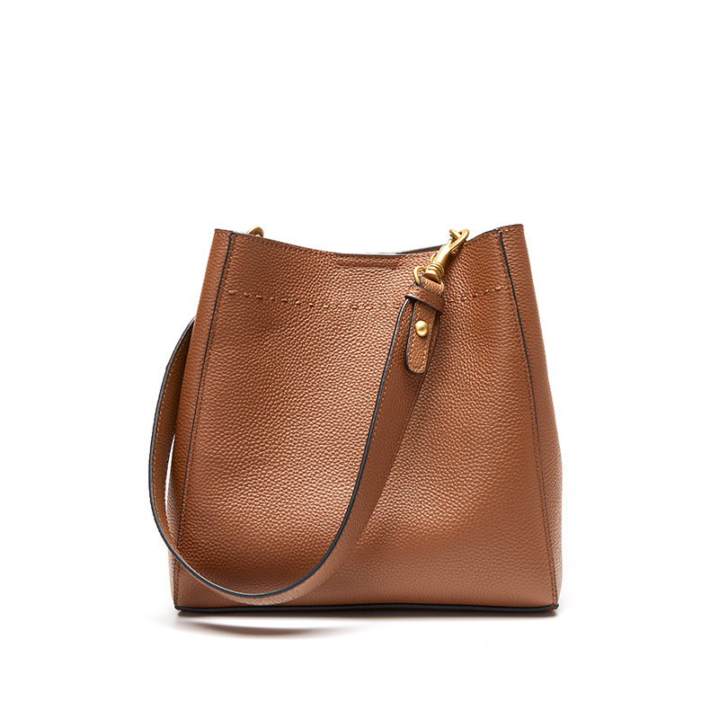 Cowhide Tote-Bucket Hybrid — Large-Capacity Daily Carry view 5