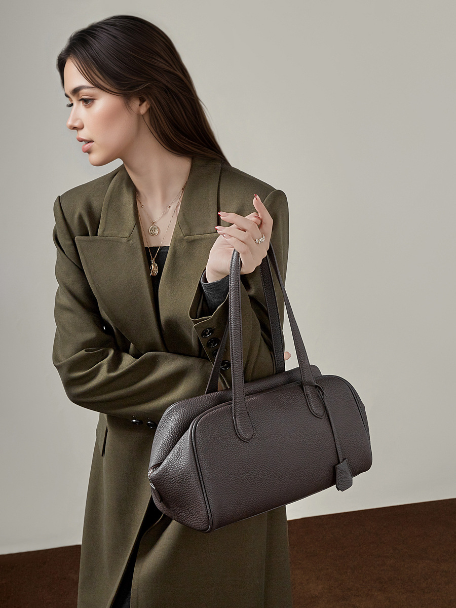Cowhide Hobo Tote-Bucket — Slouchy Daily Carry view 2
