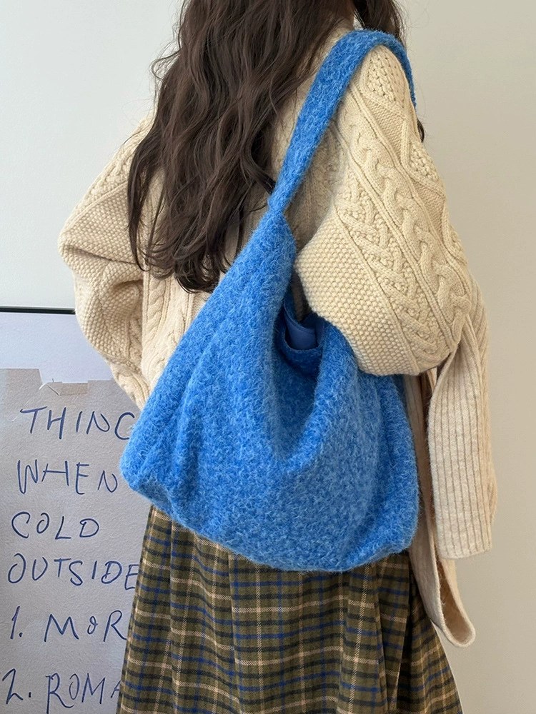 Plush Faux Fur Tote Bag view 3