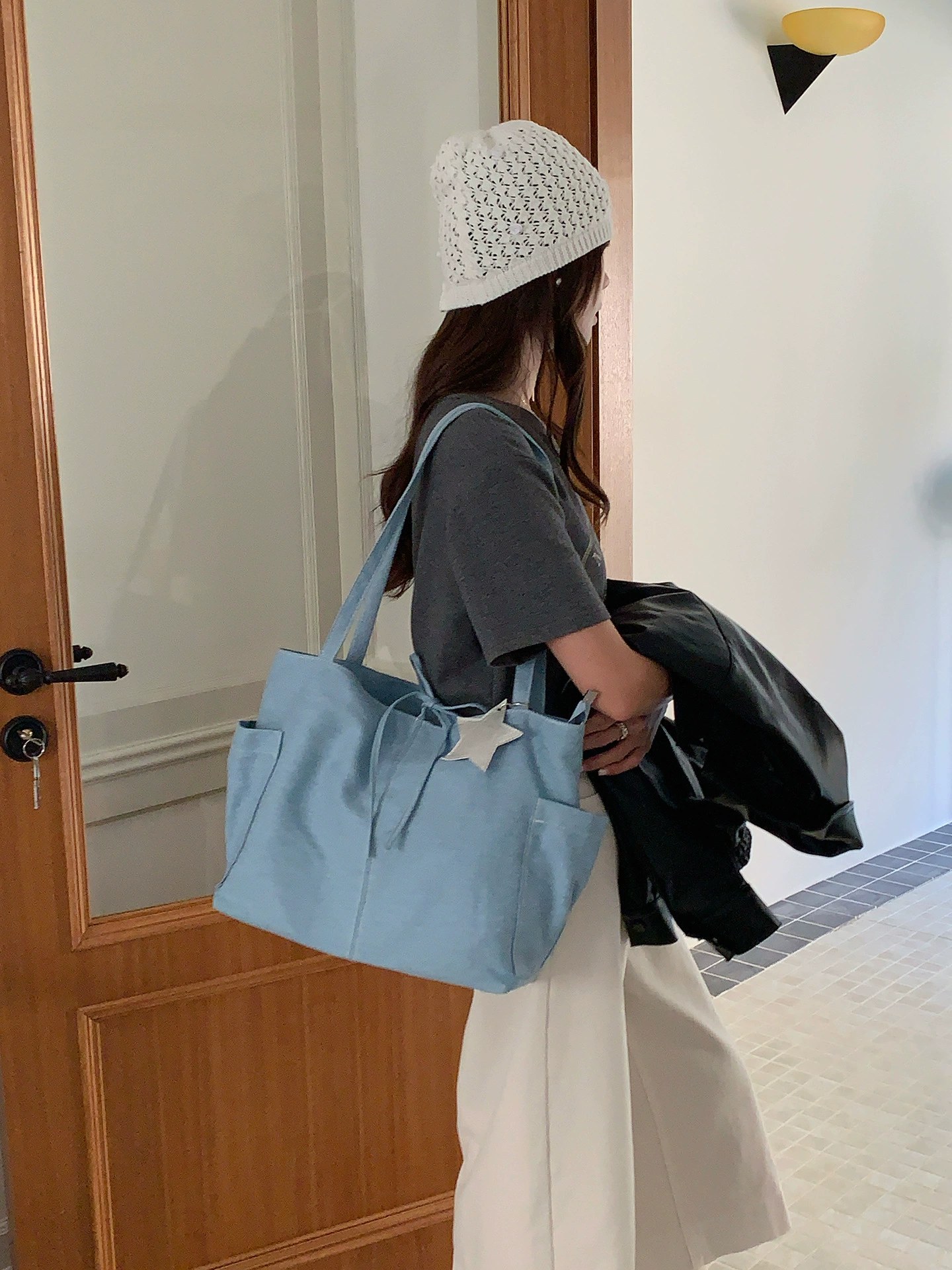 Cotton Canvas Tote Bag view 5