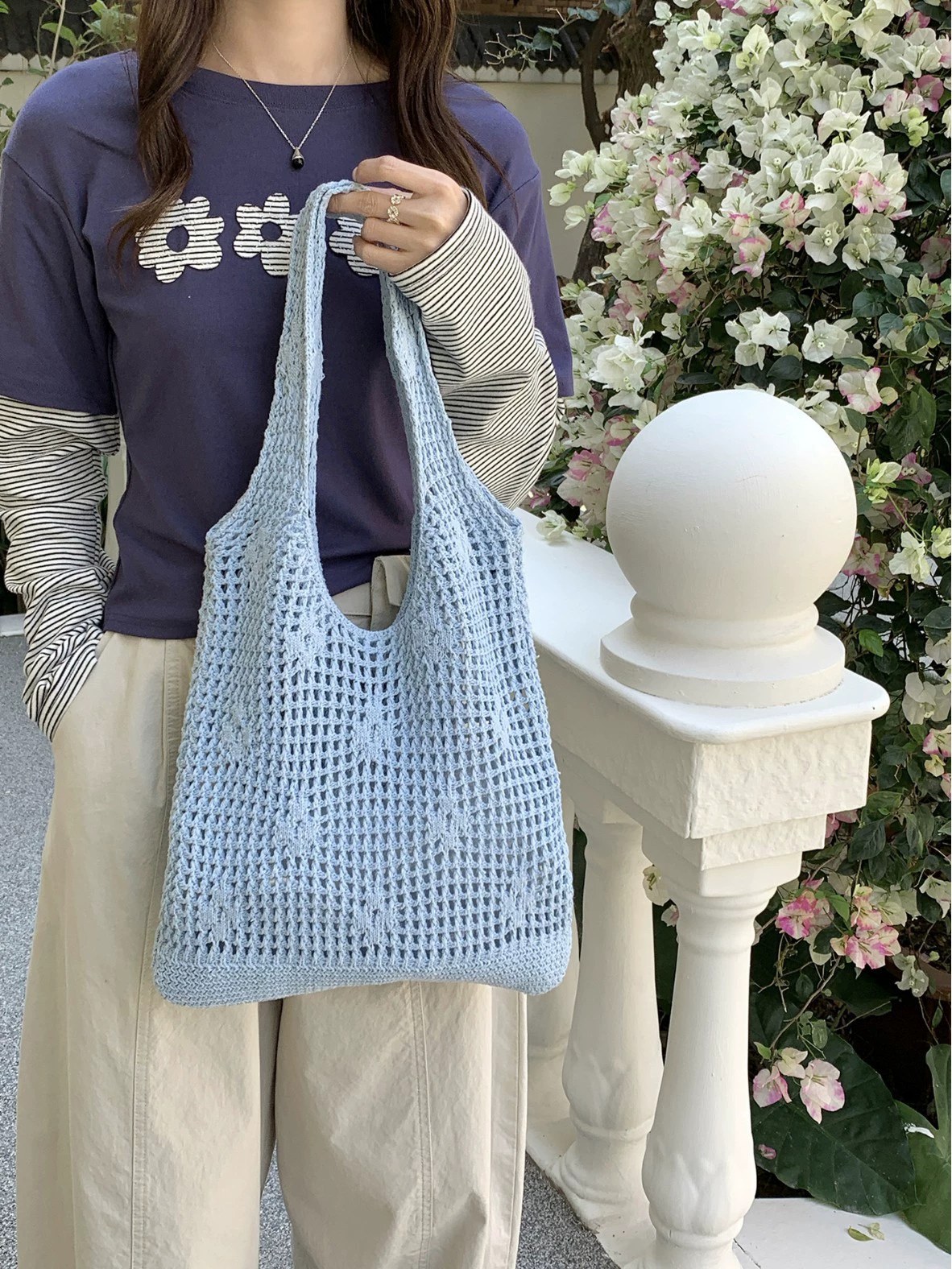Woven Synthetic Tote Bag view 2