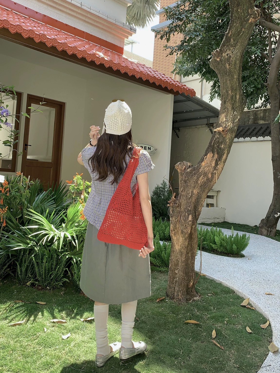 Woven Synthetic Tote Bag view 4